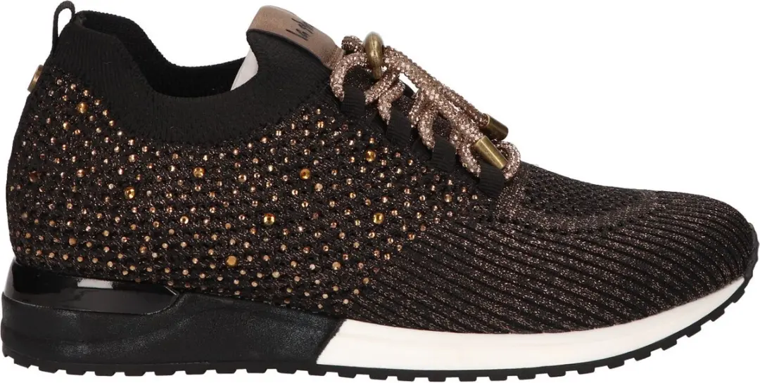 La Strada Sneaker Brons Zwart Knitted