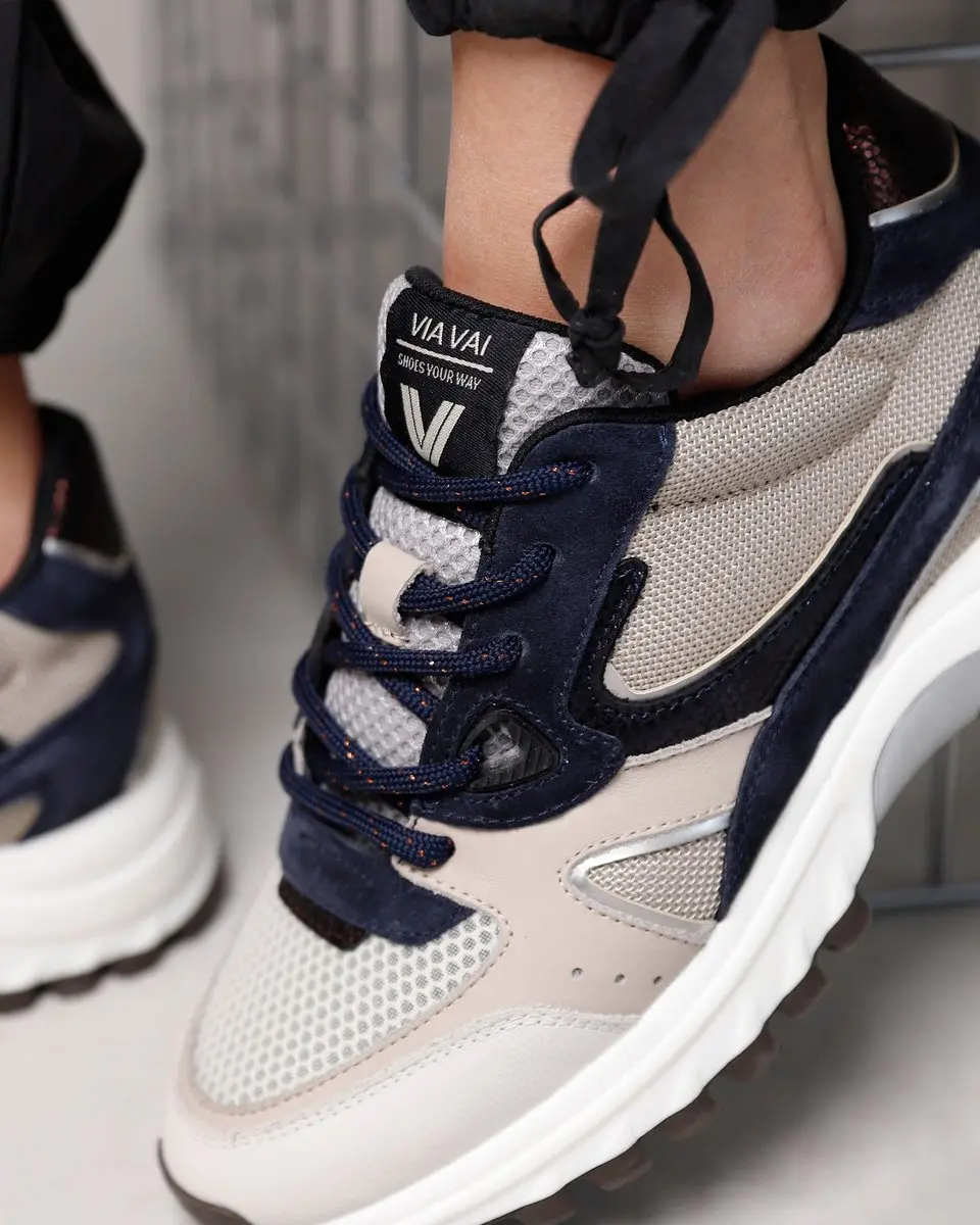 VIA VAI Danae Vicky Lage Sneakers 37 - Blauw/Meerkleurig - afbeelding 5 van 6