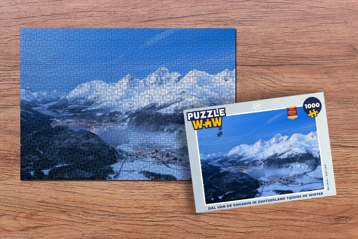 PuzzleWow Legpuzzel Dal van de Engadin 1000 Stuks - Multicolor