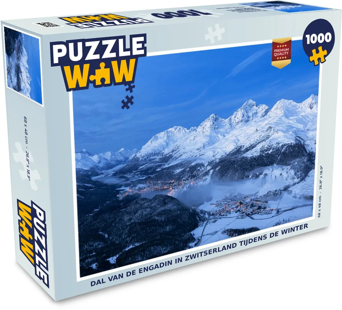 PuzzleWow Legpuzzel Dal van de Engadin 1000 Stuks - Multicolor