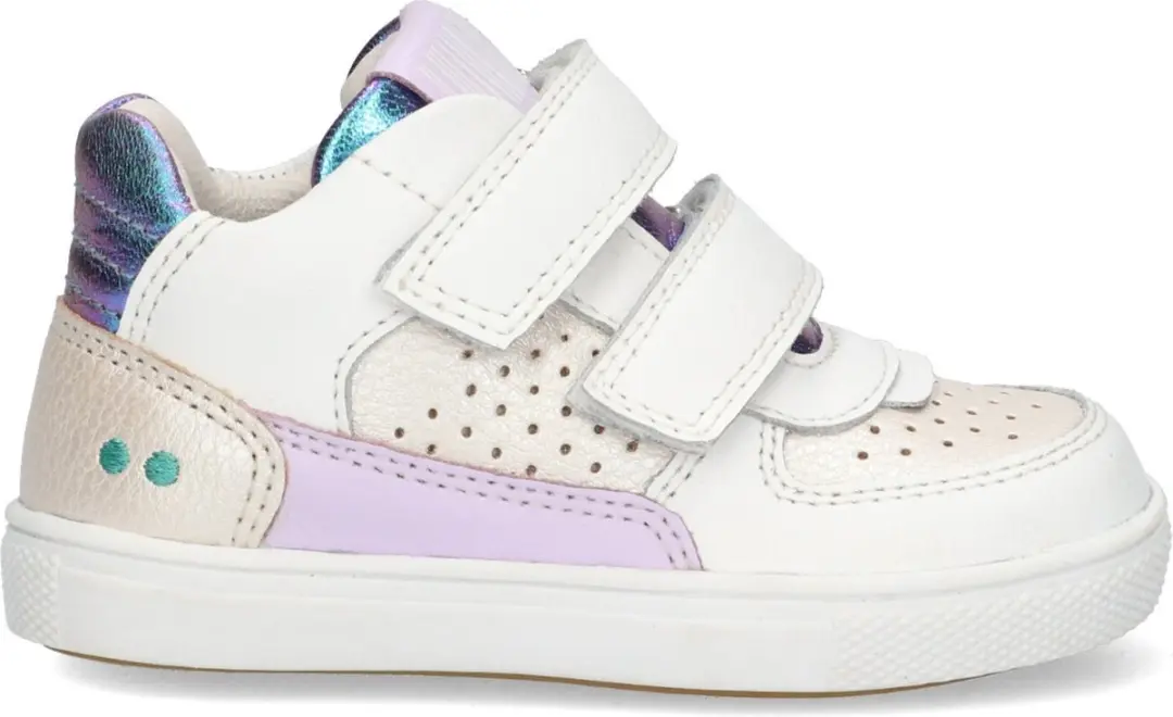 Luca Louw Lage Sneakers Meisjes Wit Paars
