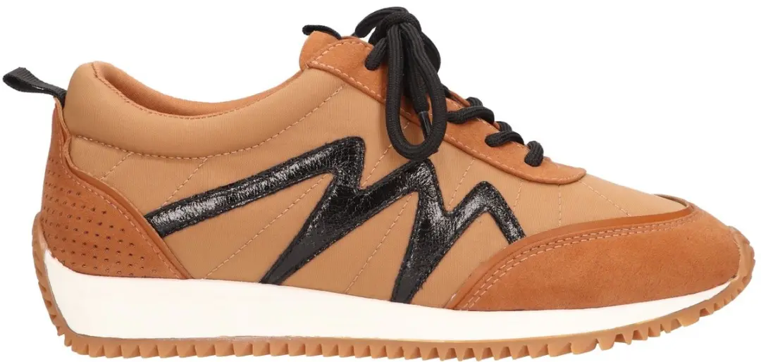 La Strada Sneaker Tan Textiel