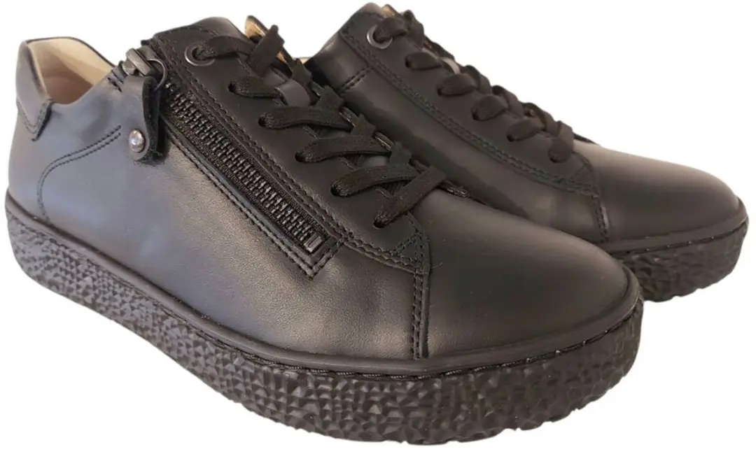Hartjes Sneaker 162.1402/99 01.00 Zwart Zacht Glad Leer Wijdte H