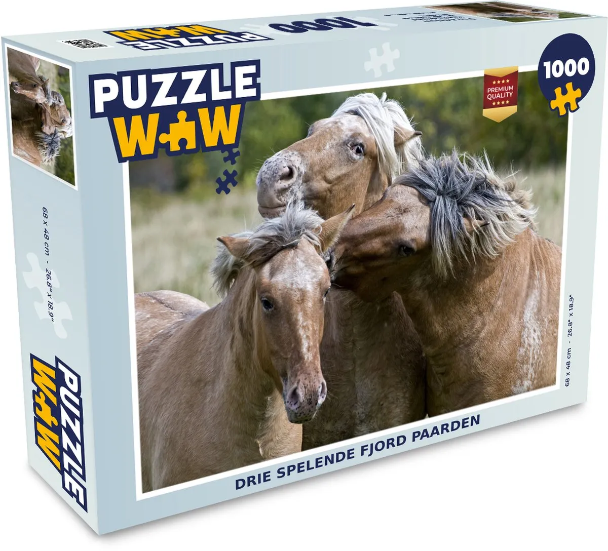PuzzleWow Legpuzzel Drie Paarden 1000 Stuks