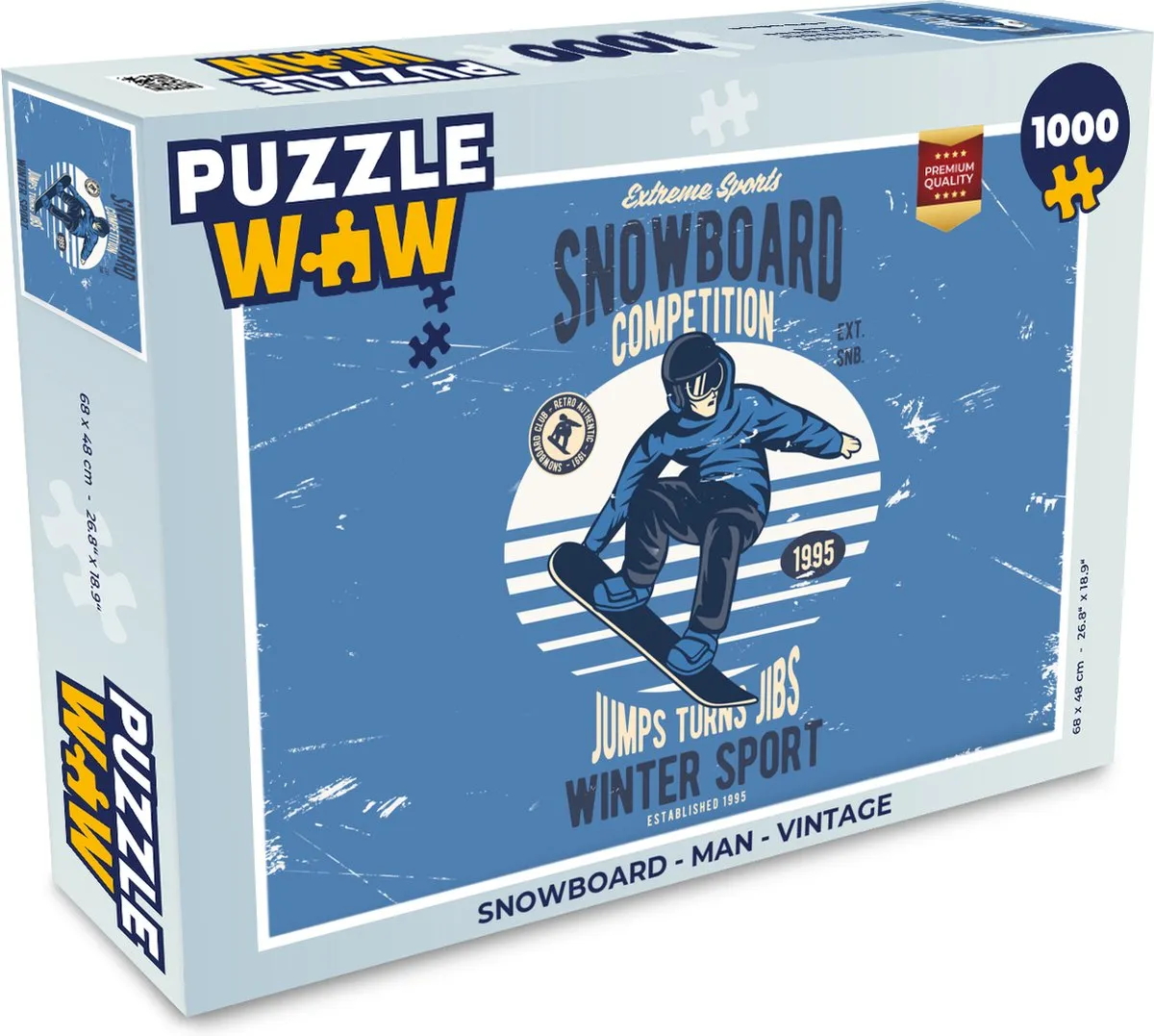 PuzzleWow Snowboard Legpuzzel 1000 Stuks