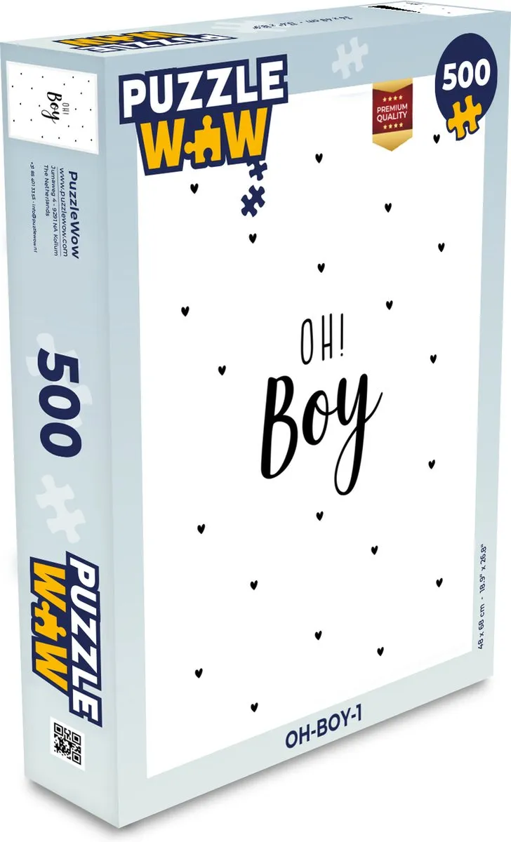 PuzzleWow Oh! Boy Quotes Legpuzzel 500 Stuks - Multicolor