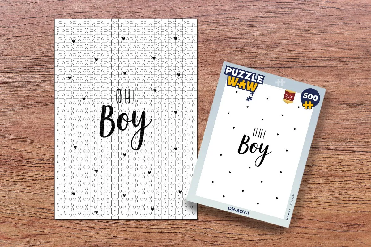 PuzzleWow Oh! Boy Quotes Legpuzzel 500 Stuks - Multicolor