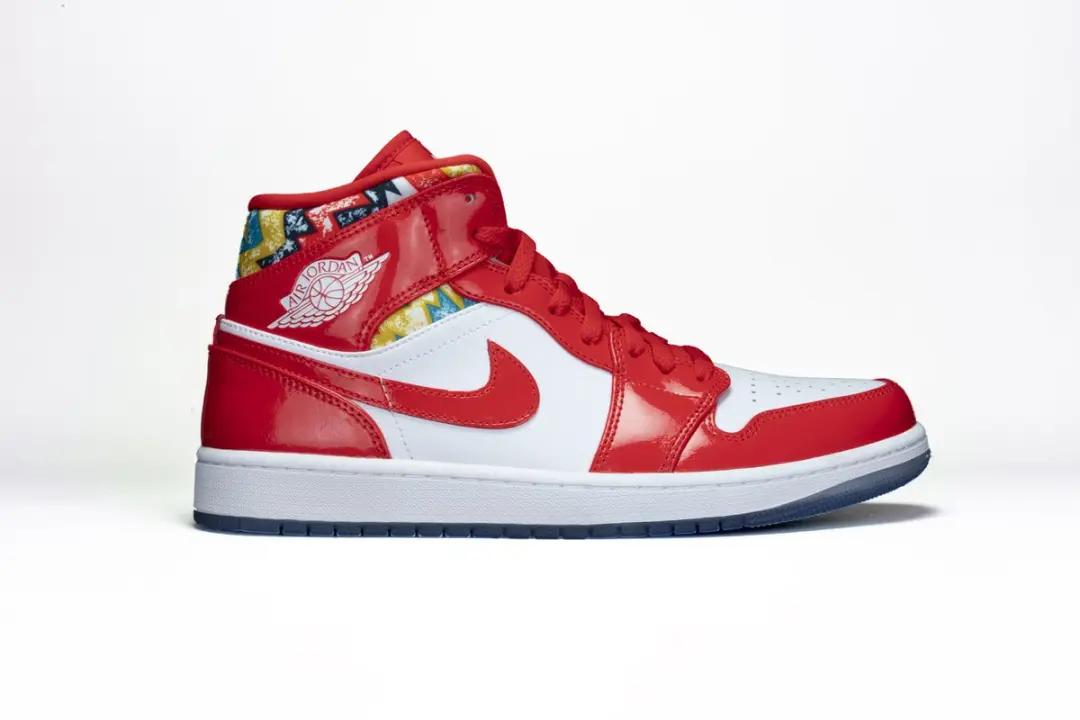 Nike Air Jordan 1 Mid Barcelona Sweater Red Patent