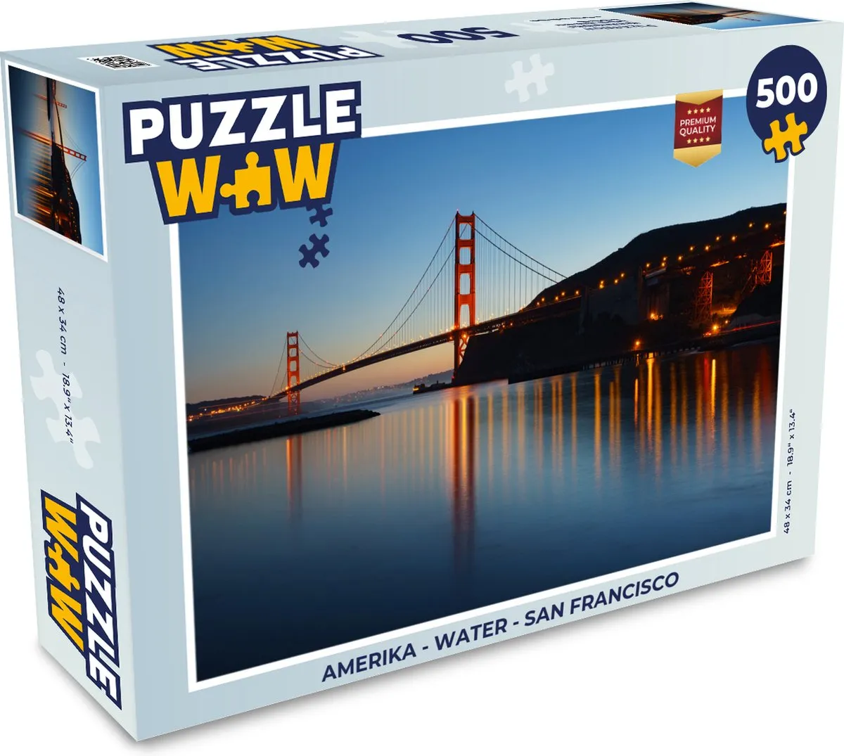 PuzzleWow Amerika Water San Francisco Legpuzzel 500 Stuks