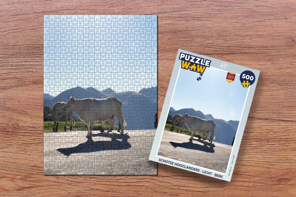 PuzzleWow Schotse Hooglander Legpuzzel 500 Stuks - Multicolor
