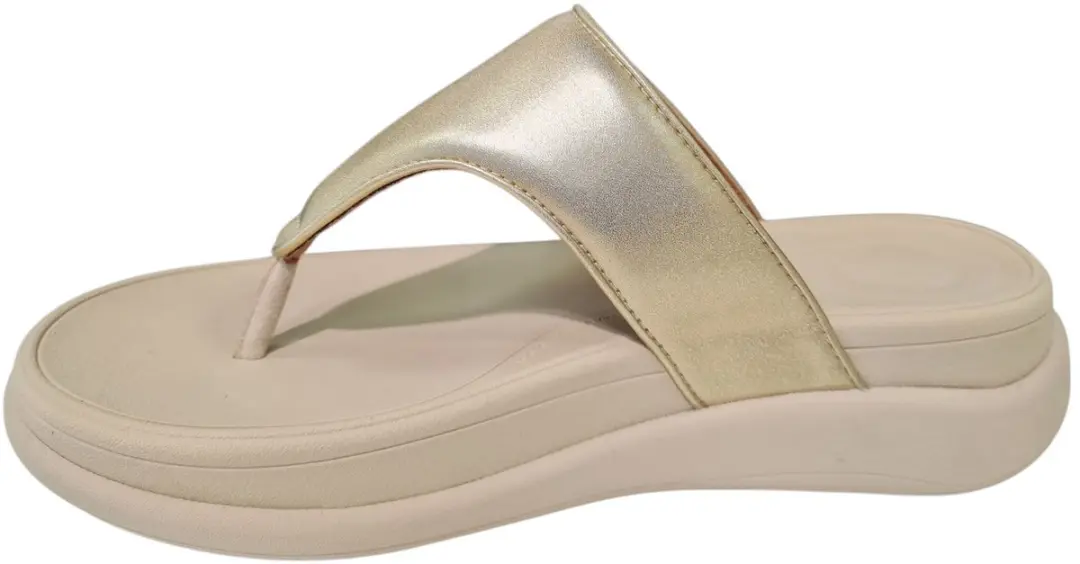 FitFlop F-Mode Go IW1 Teenslipper - 41 - Metallic Beige - afbeelding 5 van 6