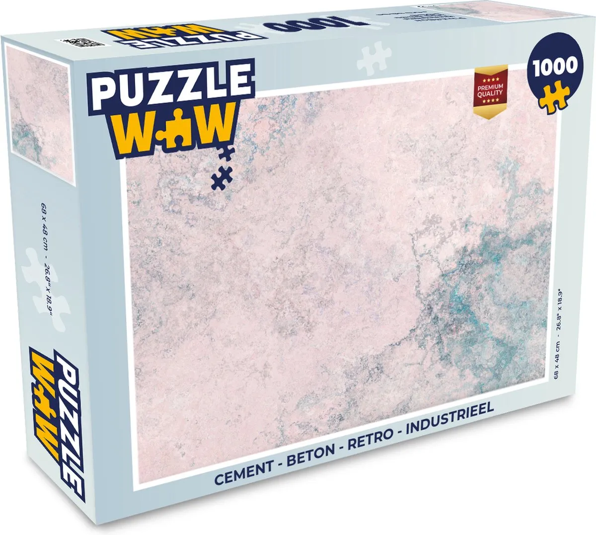 PuzzleWow Betonprint Legpuzzel 1000 Stuks - Multicolor