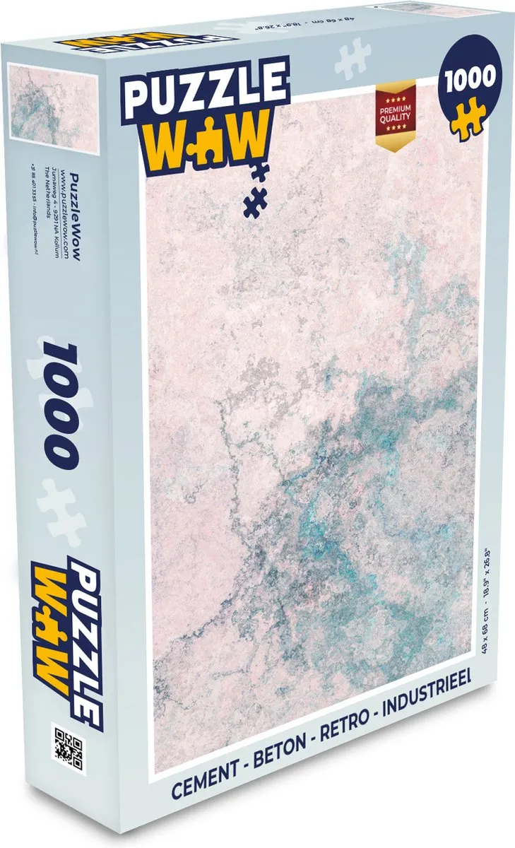 PuzzleWow Betonprint Legpuzzel 1000 Stuks - Multicolor