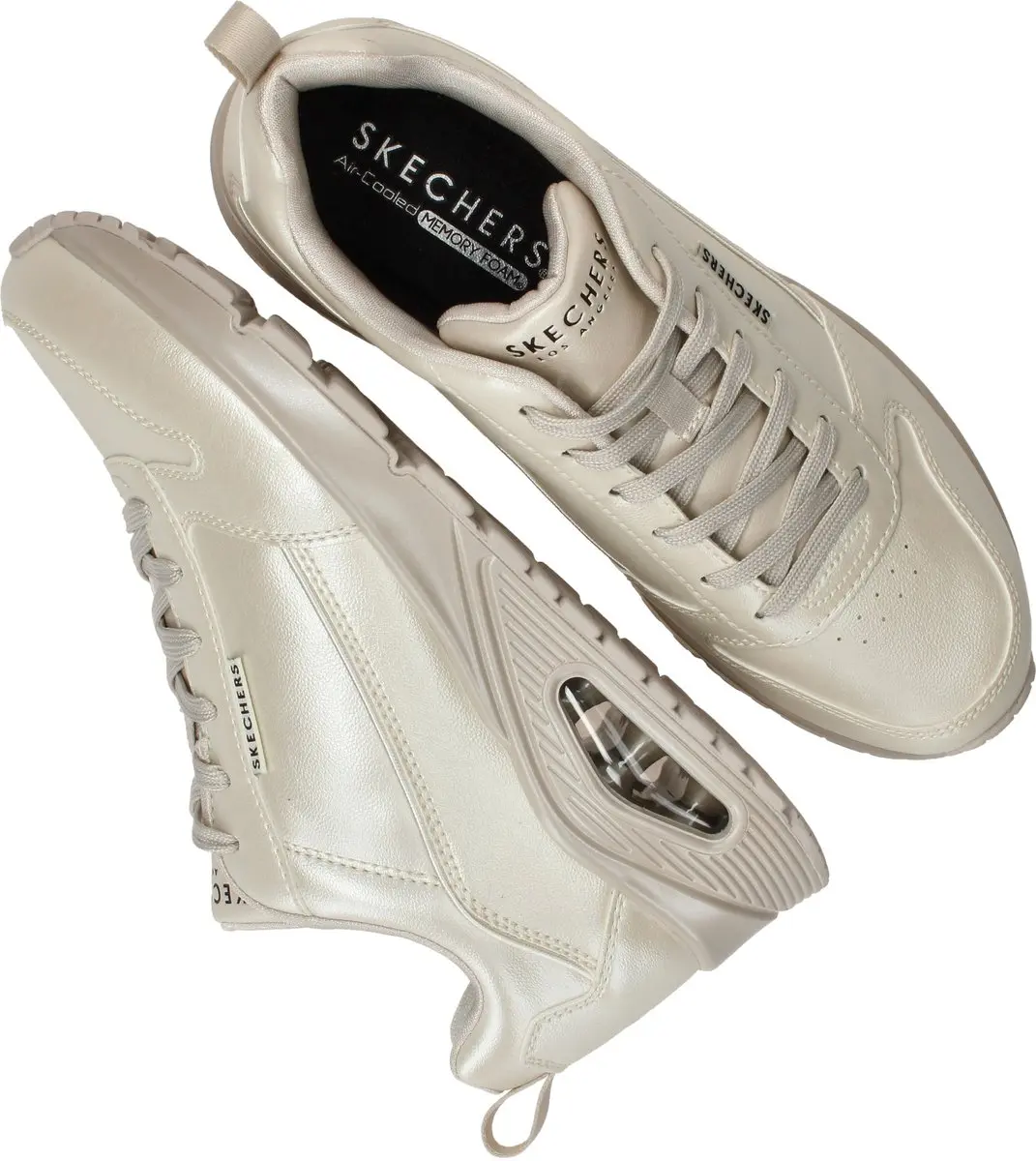 Skechers Uno Galactic Gal Dames Sneakers - Gebroken wit