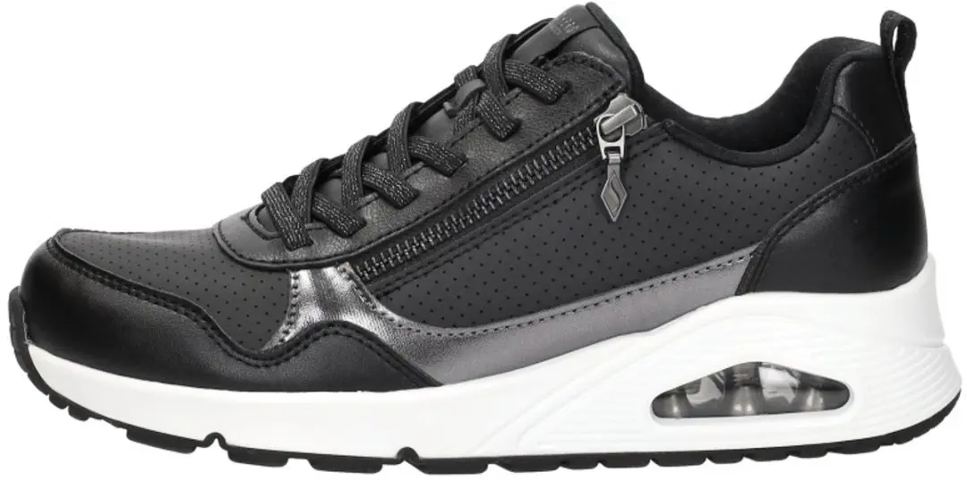 Skechers UNO Metallic Sliders 108255 Dames Sneakers - Zwart - afbeelding 2 van 6