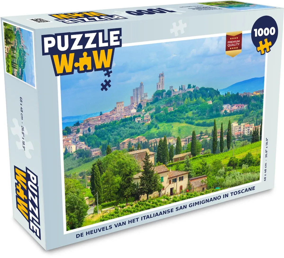 PuzzleWow Legpuzzel San Gimignano Toscane 1000 Stuks