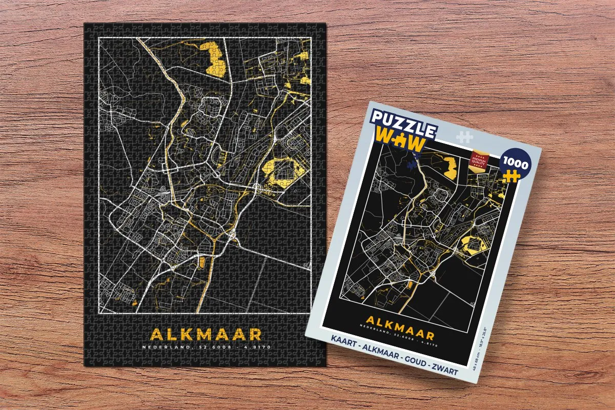PuzzleWow Alkmaar Legpuzzel 1000 Stuks - Multicolor