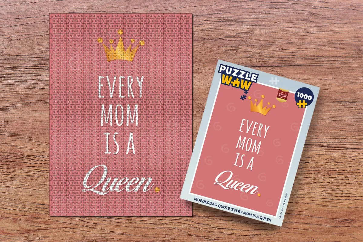 PuzzleWow Spreuken - Every Mom Is a Queen Legpuzzel 1000 Stuks - Multicolor