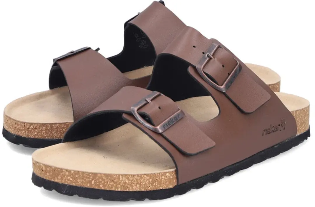 Rieker Heren Slipper Hausschoenen 22190-22 donkerbruin