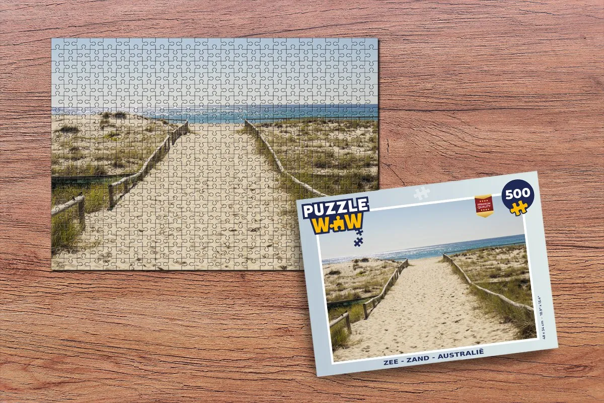 PuzzleWow Zee - Zand - Australië Legpuzzel 500 Stuks - Multicolor