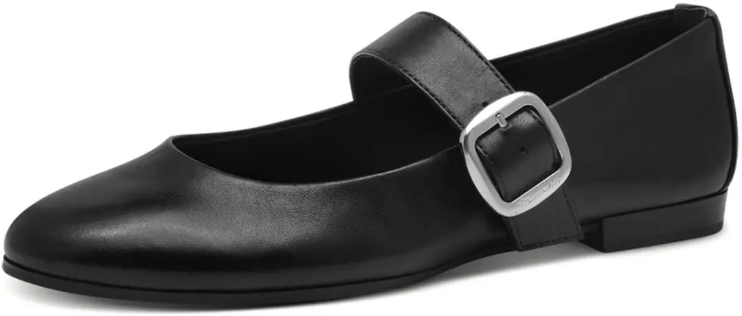 Tamaris ballerina 1-22147-44 001 leren damesschoenen M2214744 zwart