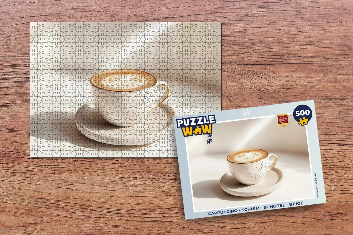 PuzzleWow Cappuccino Schotel Legpuzzel 500 Stuks - MPN 8721374596495