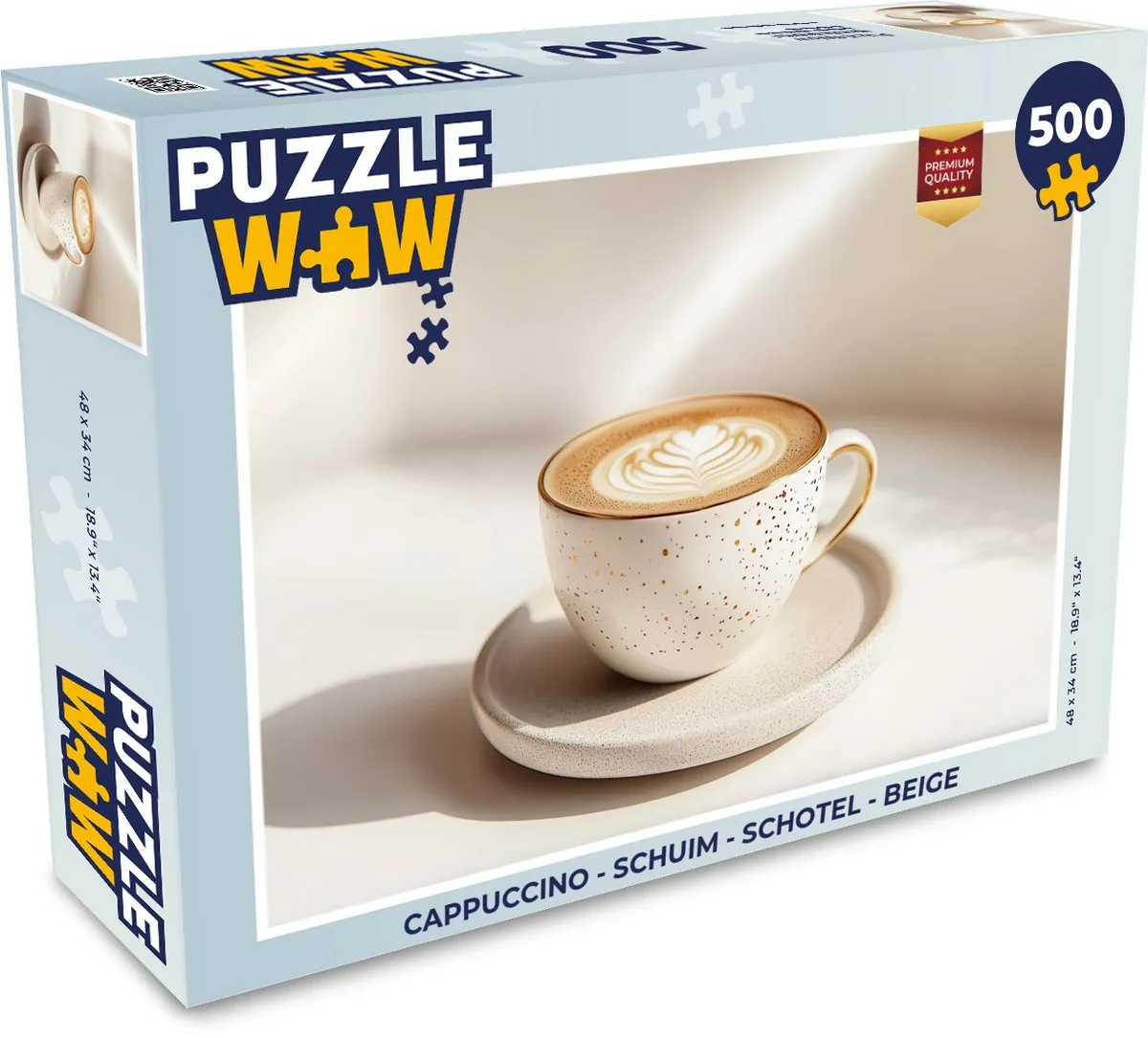 PuzzleWow Cappuccino Schotel Legpuzzel 500 Stuks - MPN 8721374596495