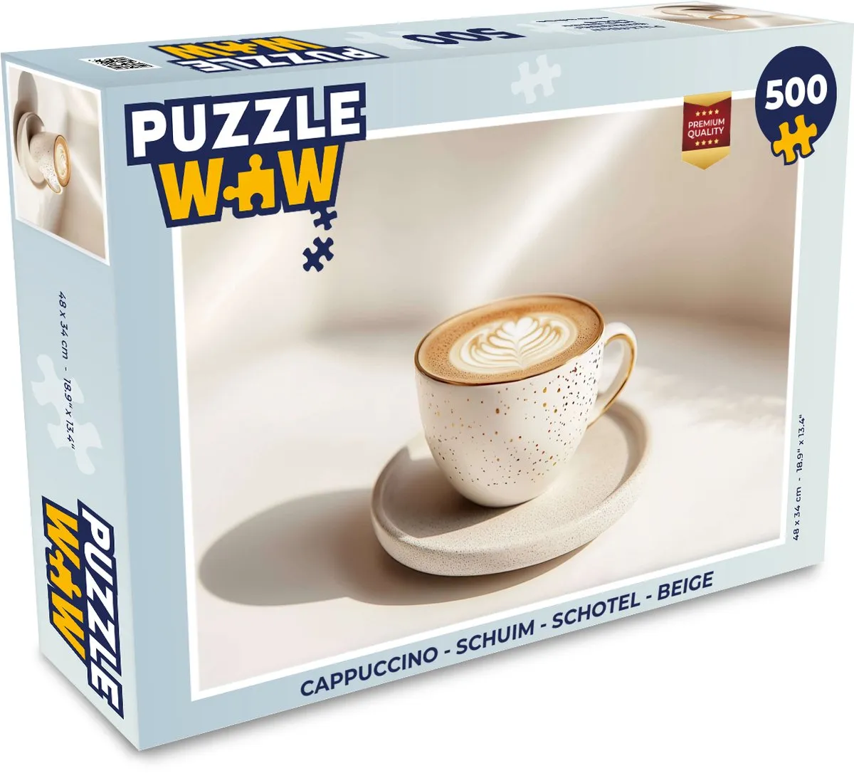 PuzzleWow Cappuccino Schotel Legpuzzel 500 Stuks - MPN 8721374596495