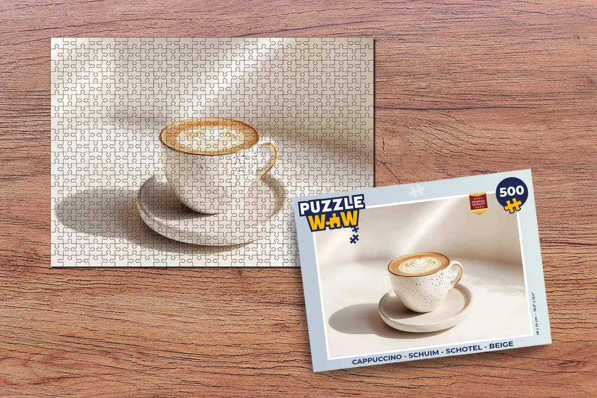 PuzzleWow Cappuccino Schotel Legpuzzel 500 Stuks - MPN 8721374596495