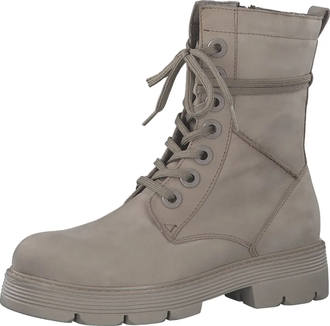 MARCO TOZZI MT Leather upper and Feel Me insole Dames Lace Boot Flat