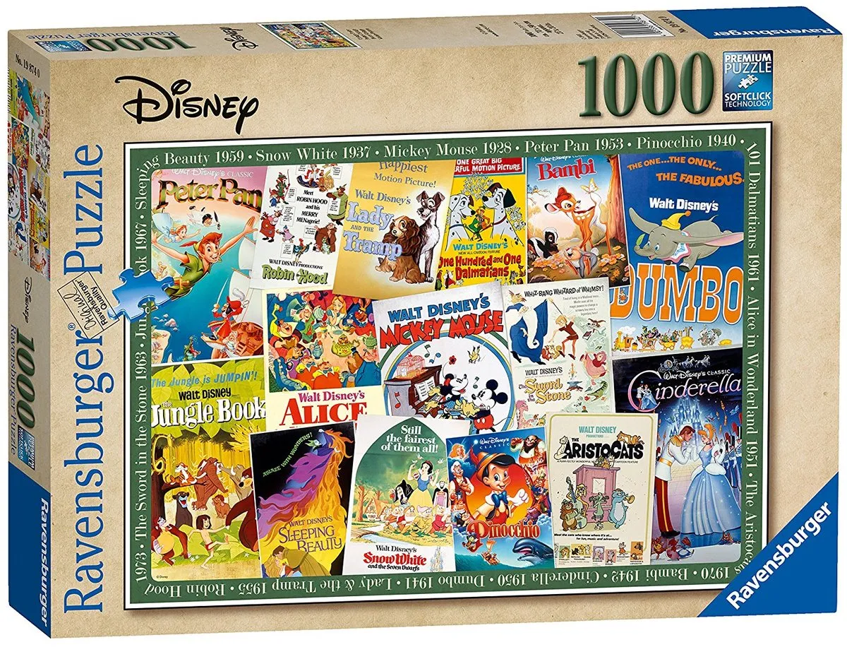 Ravensburger Vintage Posters Disney Puzzel 1000 Stuks