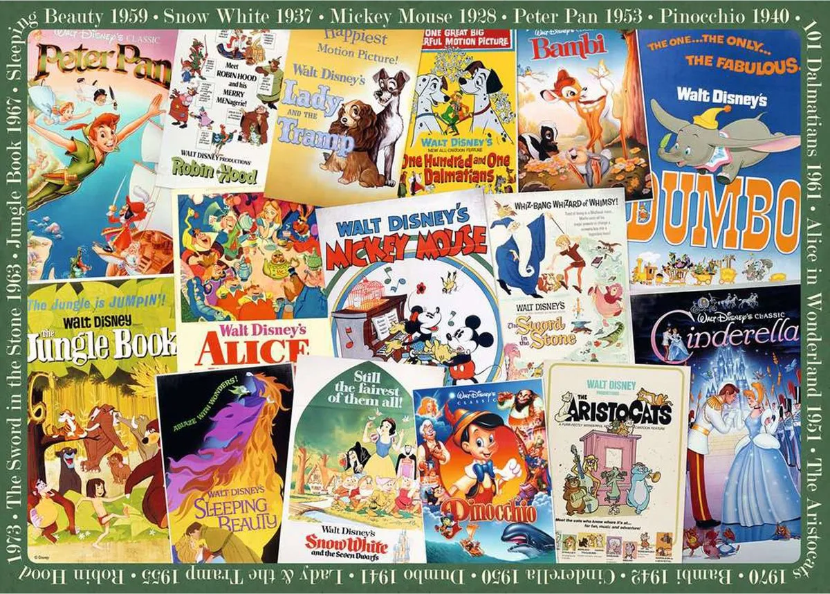 Ravensburger Vintage Posters Disney Puzzel 1000 Stuks
