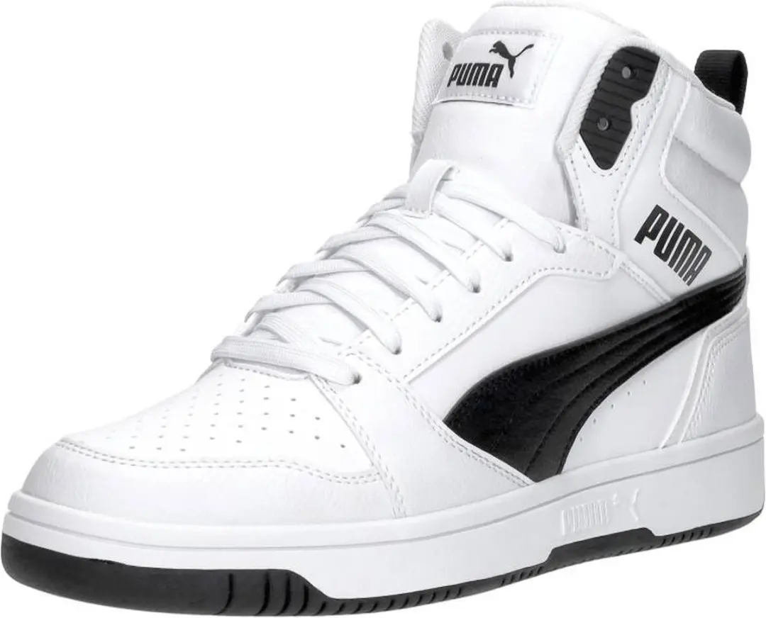 PUMA Rebound v6 Unisex Sneakers - Wit/Zwart - afbeelding 4 van 6