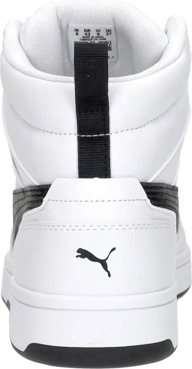 PUMA Rebound v6 Unisex Sneakers - Wit/Zwart - afbeelding 6 van 6