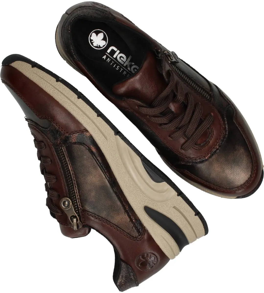 Rieker Sneakers - Dames - Bruin - Maat:36 - afbeelding 4 van 6