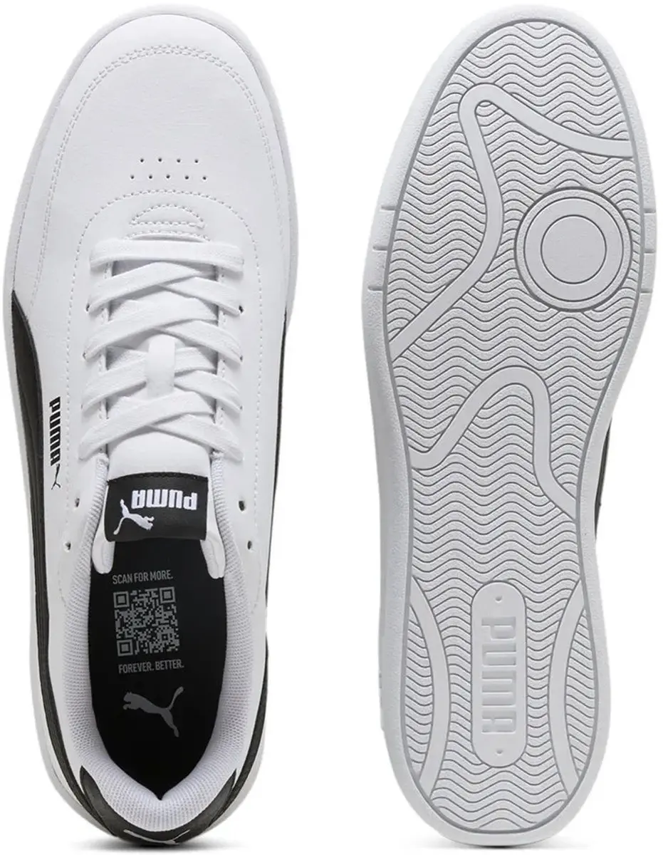 PUMA Court Classic Clean Sneakers - Wit/Zwart - afbeelding 4 van 6