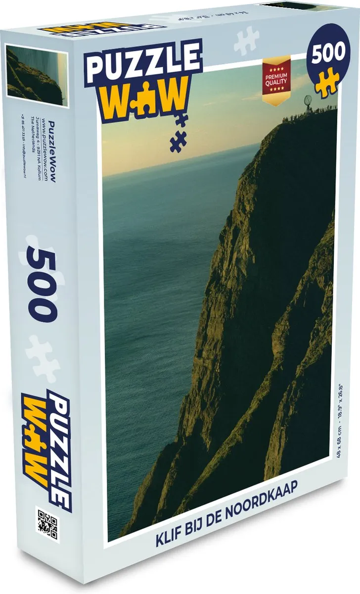PuzzleWow Legpuzzel Klif bij de Noordkaap 500 Stuks
