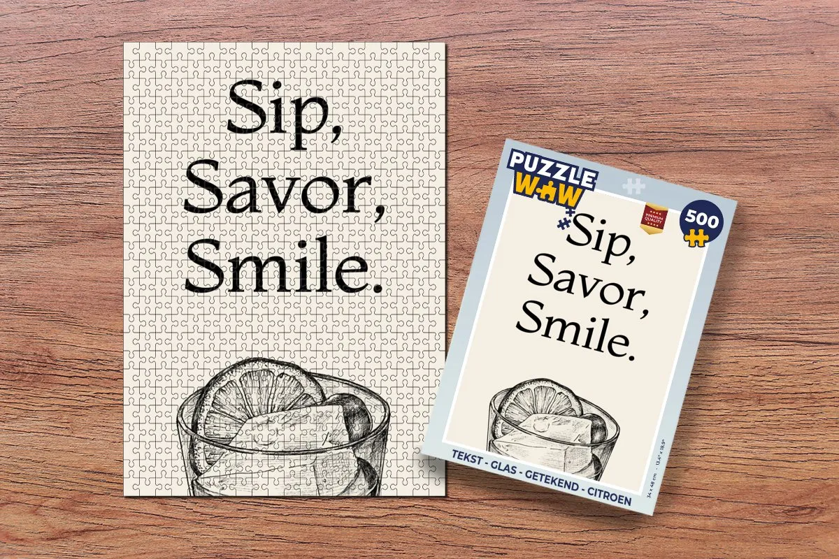 PuzzleWow Legpuzzel 500 Stuks - Citroen Glas