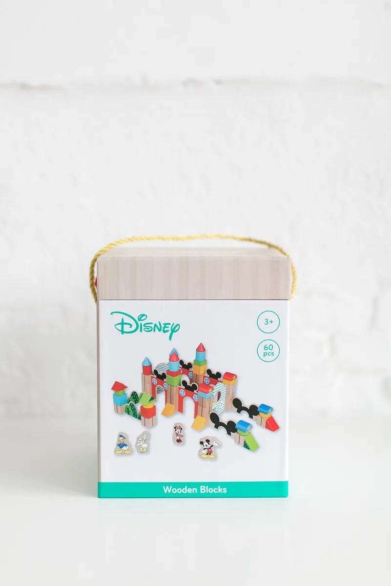 Disney Houten Blokken TY048 - 60 Stuks Multicolor