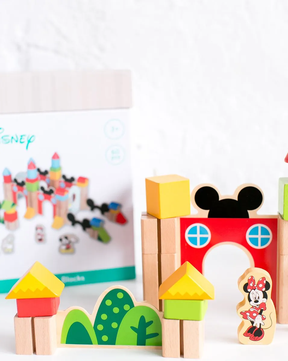 Disney Houten Blokken TY048 - 60 Stuks Multicolor