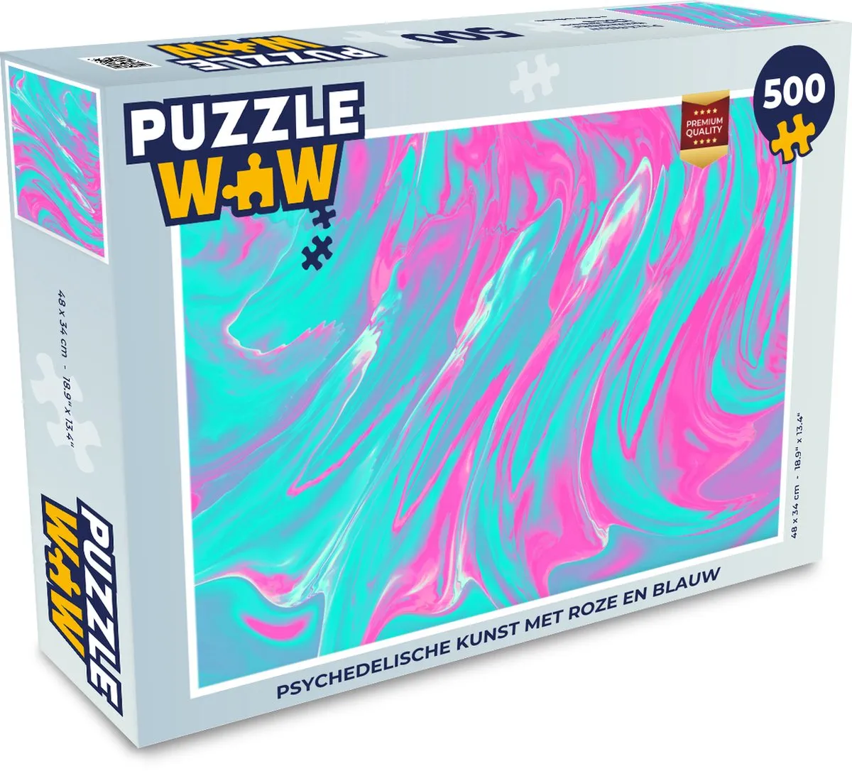 PuzzleWow Psychedelisch Legpuzzel 500 Stuks - Multicolor