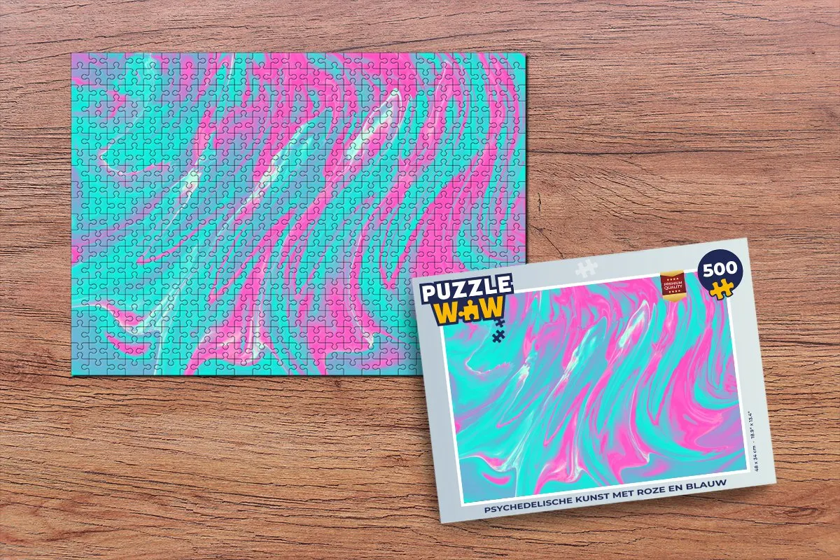 PuzzleWow Psychedelisch Legpuzzel 500 Stuks