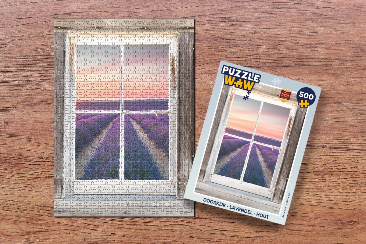 PuzzleWow Doorkijk Lavendel Legpuzzel 500 Stuks - 6091731873890