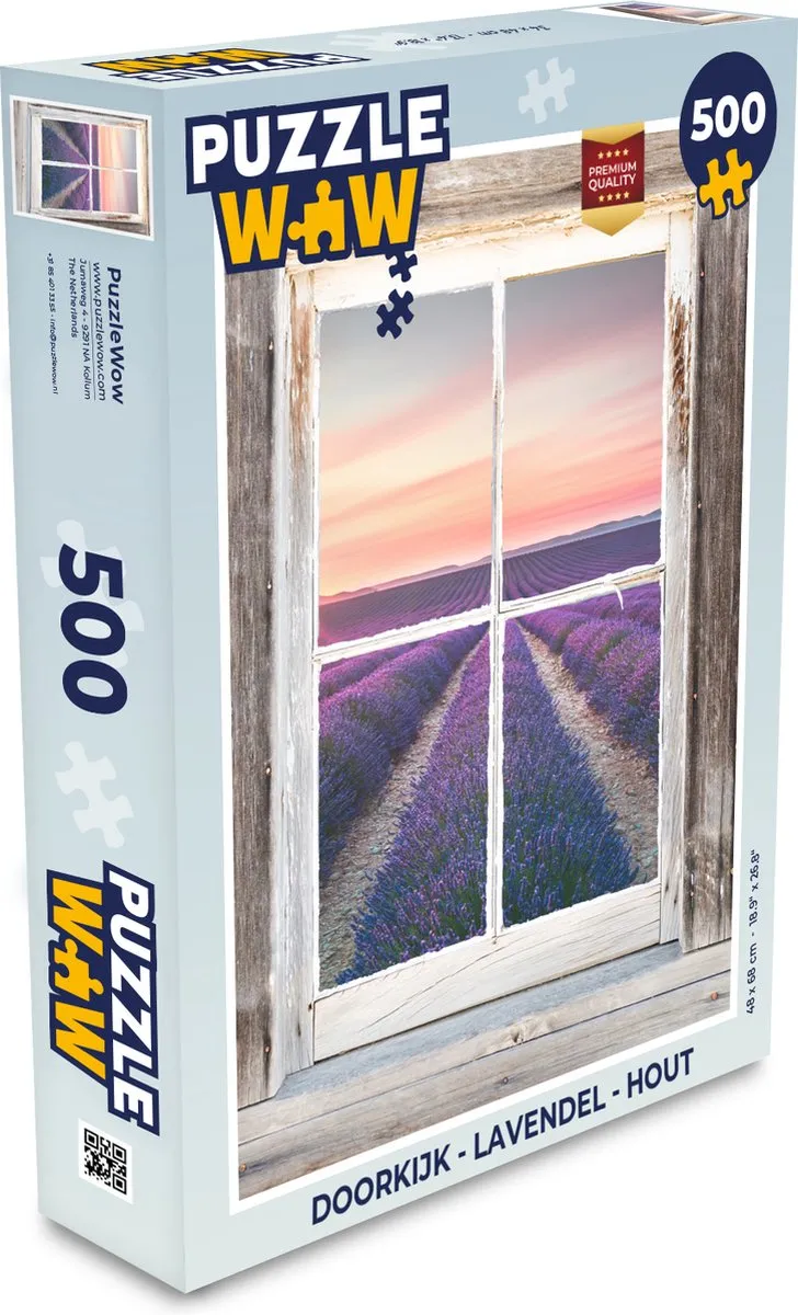 PuzzleWow Doorkijk Lavendel Legpuzzel 500 Stuks