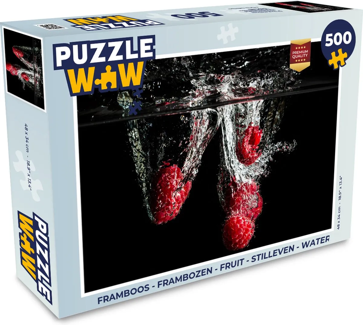 PuzzleWow Frambozen Stilleven Legpuzzel 500 Stuks - Multicolor