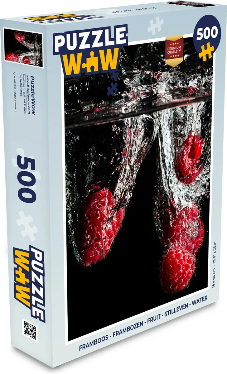 PuzzleWow Frambozen Stilleven Legpuzzel 500 Stuks - Multicolor