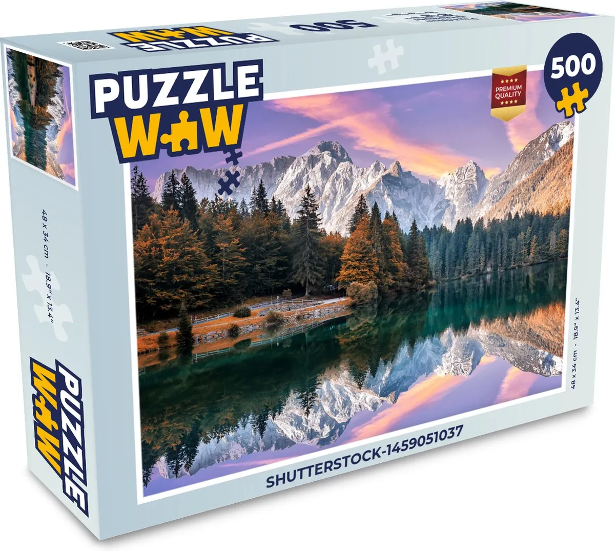 PuzzleWow Bergen Bos Water Lucht Legpuzzel 500 Stuks