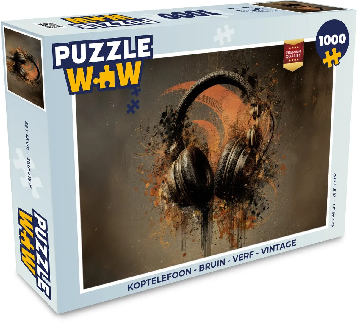 PuzzleWow Koptelefoon Puzzel 1000 Stuks