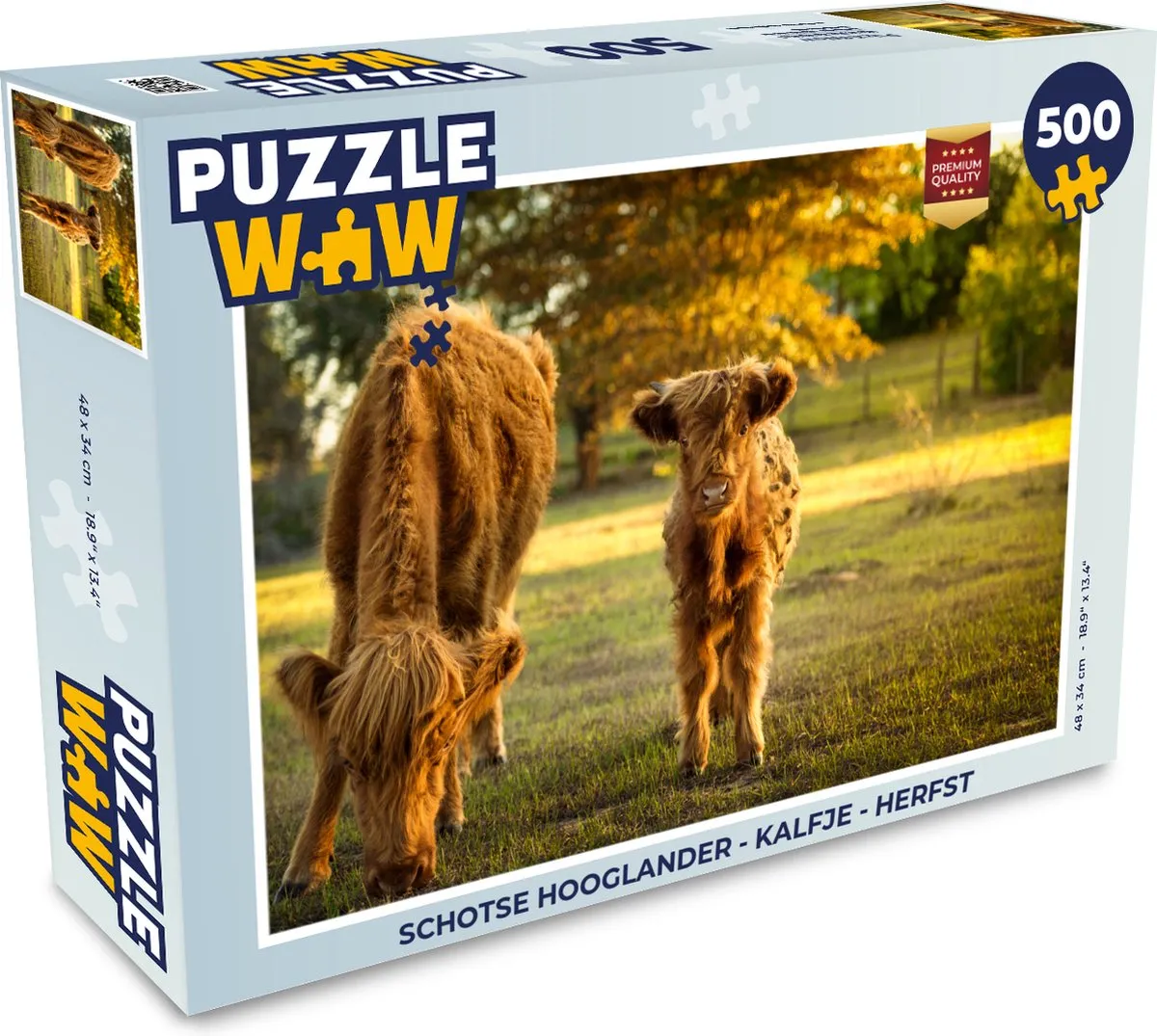 PuzzleWow Schotse Hooglander Legpuzzel 500 Stuks