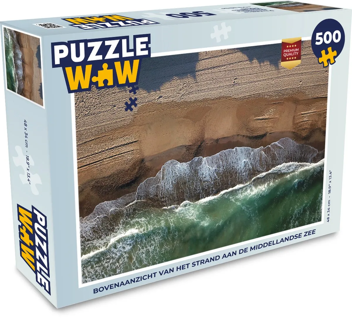 PuzzleWow Legpuzzel 500 Stuks Multicolor - Spanje Strand
